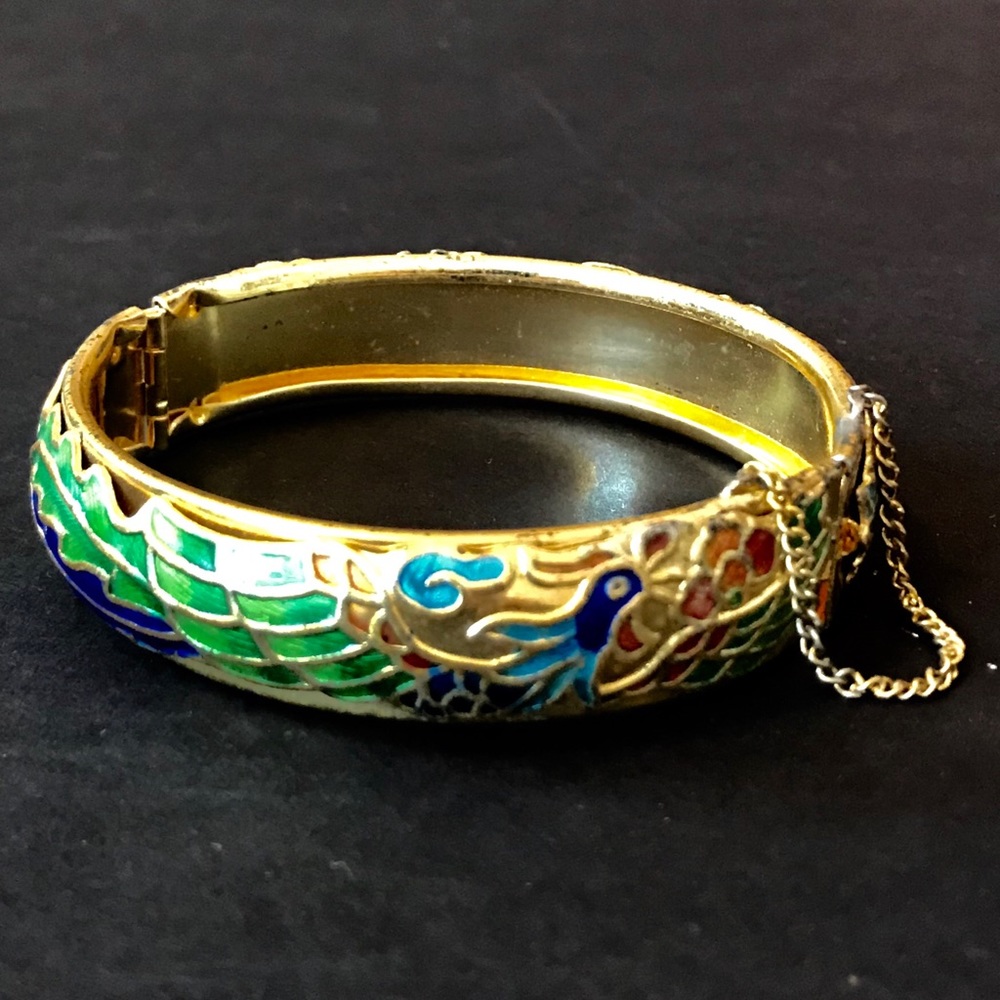 Antique Chinese gold cuff bracelet